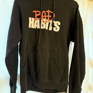 Bad Habits Black Graphic Hoodie Sweatshirt